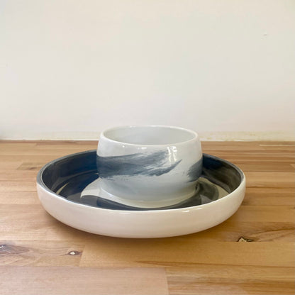 Asymmetrical Chip & Dip Bowl